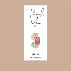 50pcs Thank You Sealing Stickers Rectangle for Packaging Box