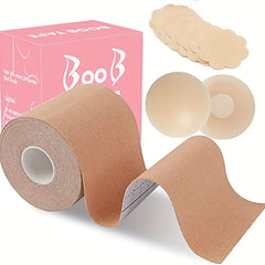Waterproof Breast Lift Tape & Nipple Pasties Set for Strapless Dresses