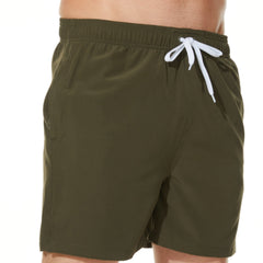 Classic Quick Drying Board Shorts With Mesh Lining & Pockets Swim Trunks