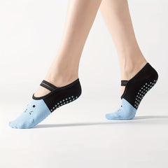 Cartoon Cat Print Ankle Socks for Women