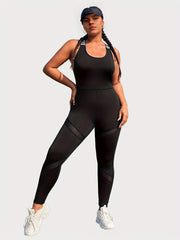 Sporty Jumpsuit Women's Criss Cross Back Skinny Tank Jumpsuit