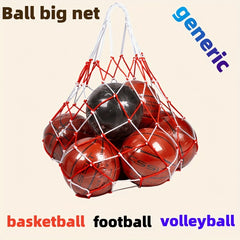 Large Capacity Sports Ball Net Bag for Basketball Football Volleyball Rugby