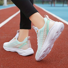 Women's Gradient Soft Running Shoes Non Slip Breathable Sneakers