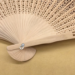 Wooden Fan Classic Ancient Style Carry Hollow Full Wood Accessories