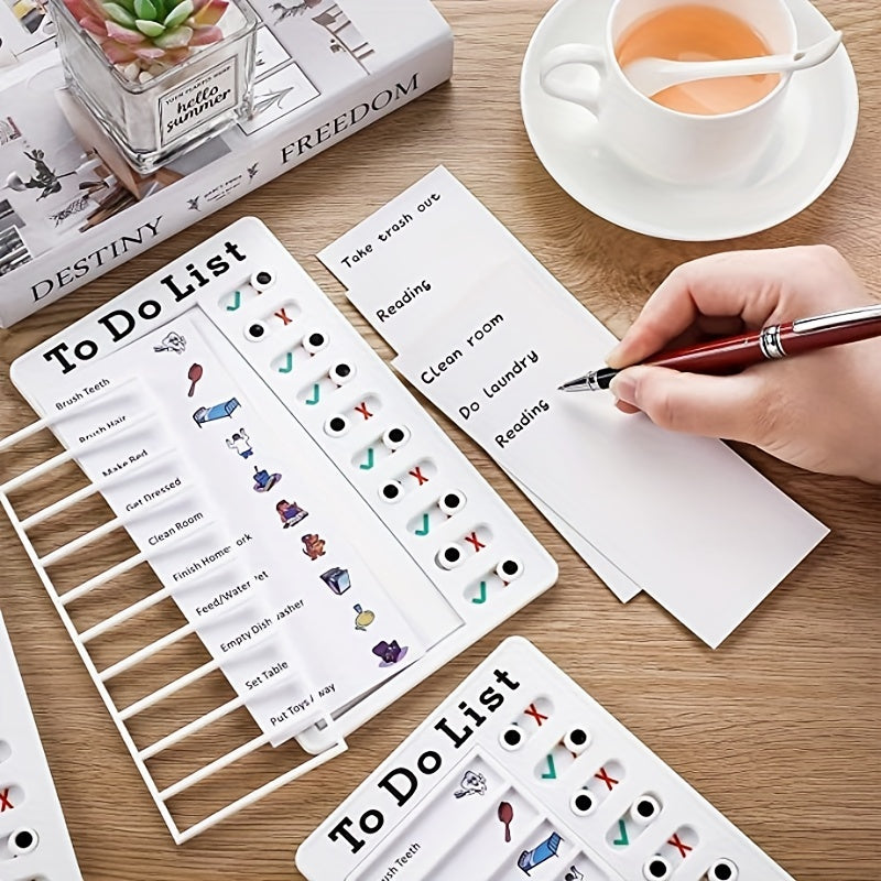 3pcs To Do List Checklist Board Daily Schedule For Students - Reusable Plastic