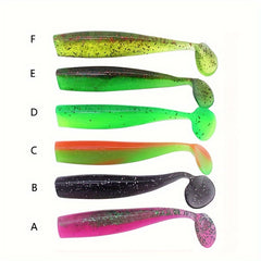 4pcs 8g Dual Soft Fishing Lures T tail For Bass Perch Accessories