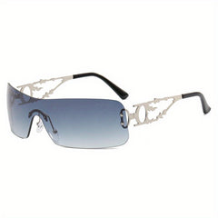 Y2K Wrap Around Sunglasses Gradient UV400 Sun Shades