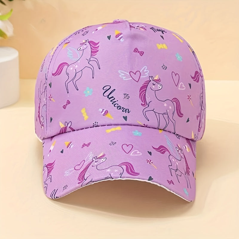 Rainbow Pony Sun Protection Baseball Cap for Kids