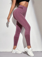 High Waist Yoga Sports Leggings Striped Detail