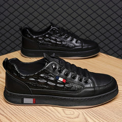 Crocodile Pattern Skate Shoes Anti-Slip Sneakers Men's Footwear