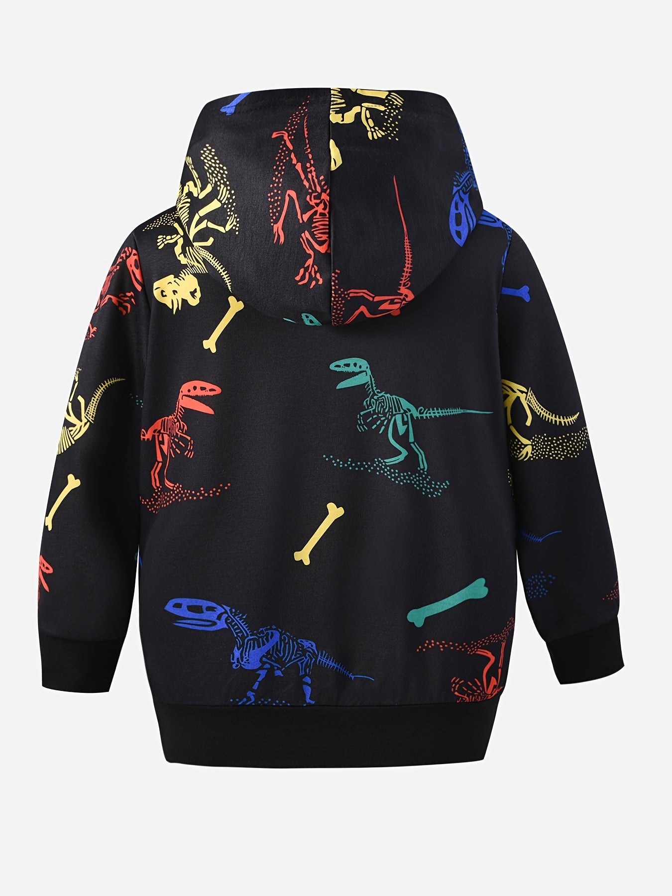 Boys Dinosaur Print Hooded Sweatshirt for Fall