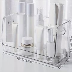 Clear Plastic Stackable Makeup Organizer Storage Case for Vanity Cosmetics
