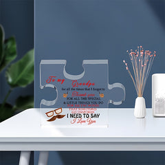 Grandfather's Acrylic Proverb Plaque Home Decor Gift