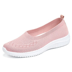 Women's Mesh Breathable Slip On Canvas Sneakers Low Top Shoes