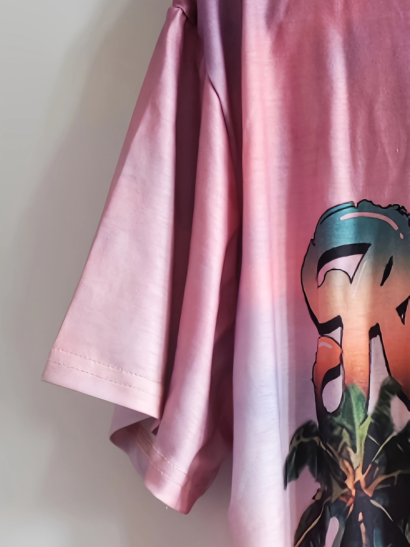 Men's Beach Resort Print Stretch Tee Shirt for Summer