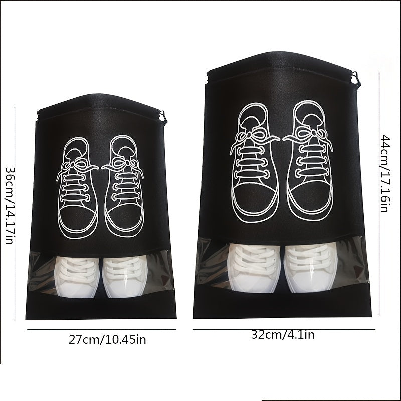 5pcs Shoe Storage Bag Closet Organizer Non-woven Travel Portable Bag