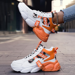 Women's Warm Non-Slip Sneakers Lace Up Thick Bottom Sport Shoes