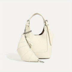 Stylish Leather Crossbody Bag with Detachable Strap