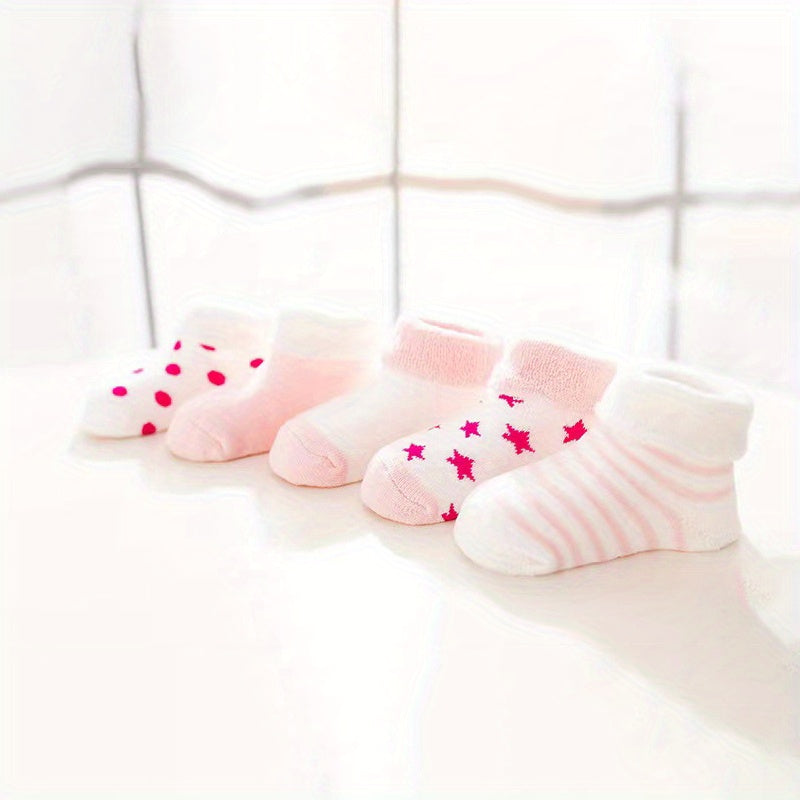 5Pairs Warm Cotton Kids Socks Set Combination