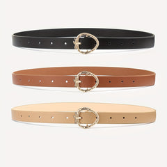 3pcs Strawberry Buckle Belt PU Belt for Women