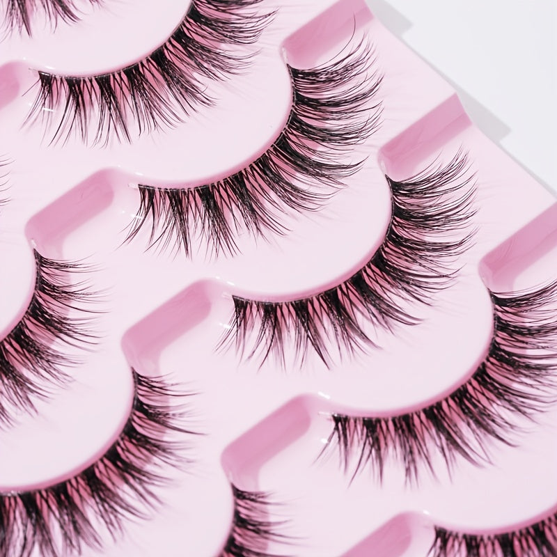 Cat Eye Lashes Winged End Eyelashes - Natural Wispy Long Crisscross Extension