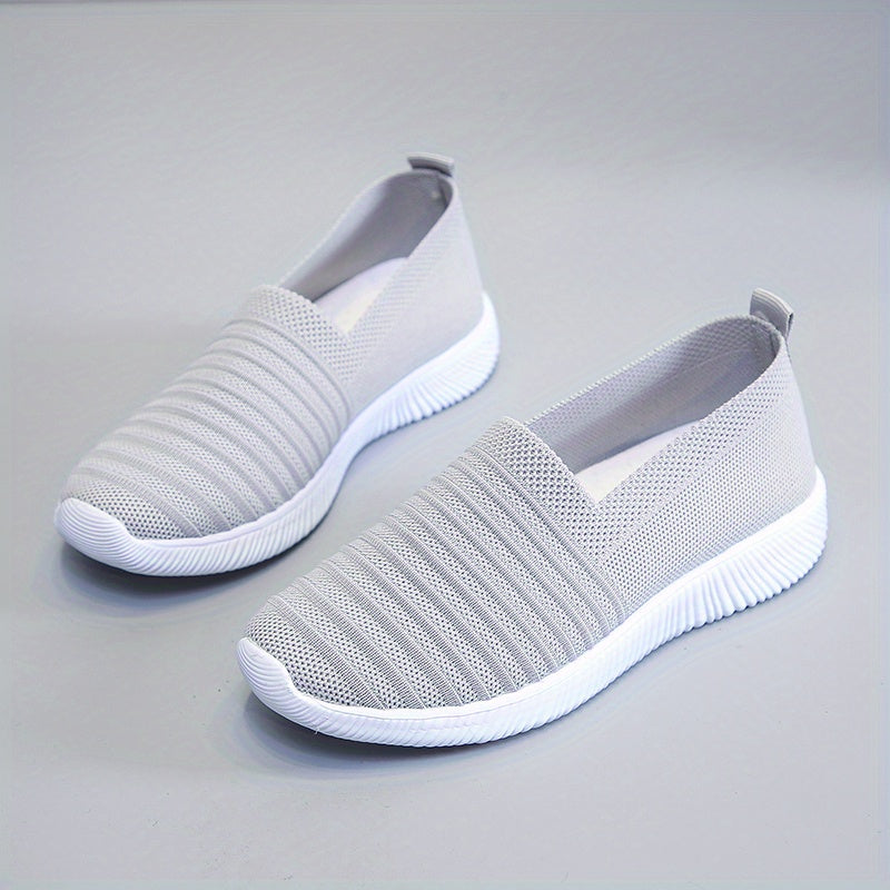 Women's Breathable Mesh Sneakers Casual Flying Woven Outdoor Shoes