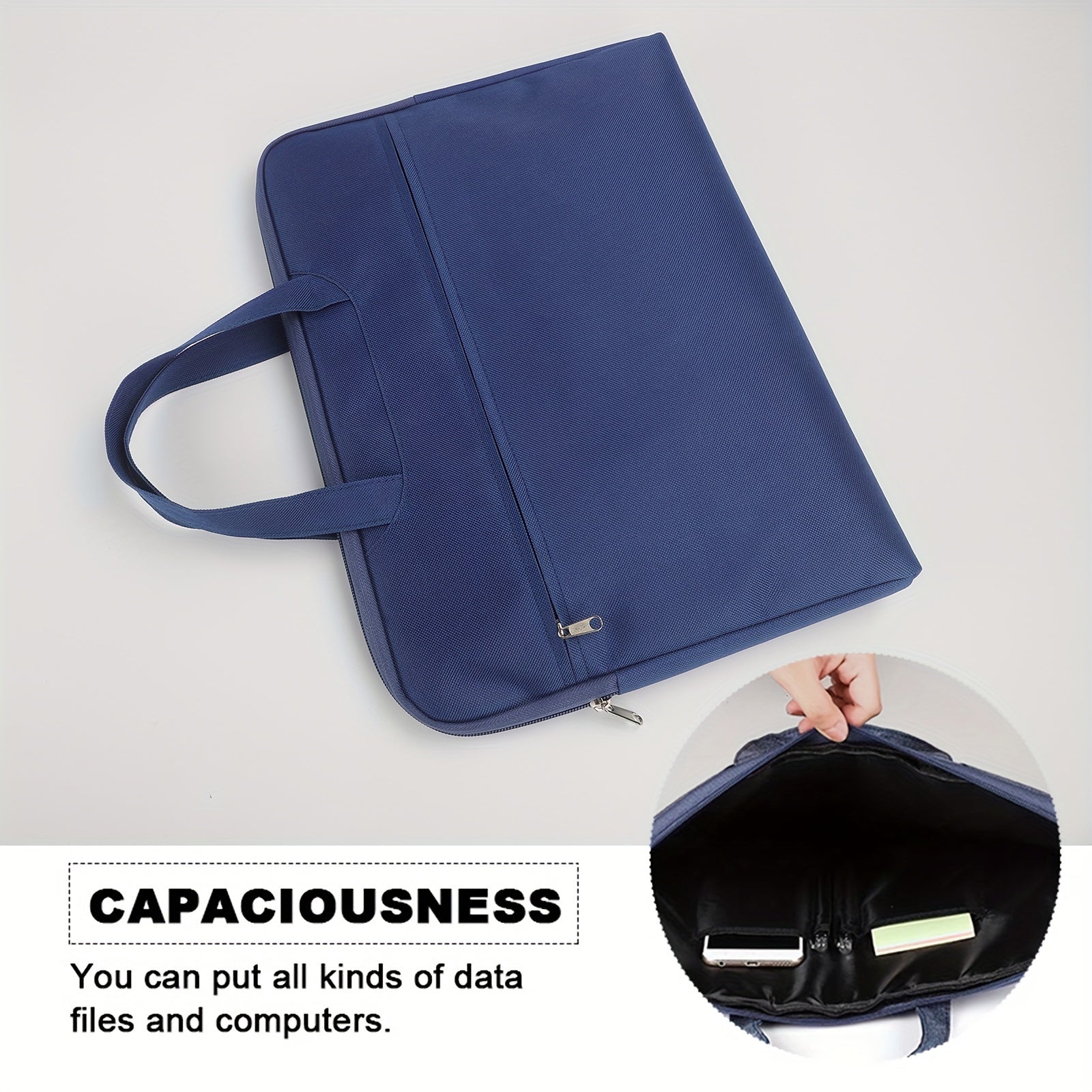 CCidea Portable File Bag Canvas Office File Bag Data Conference Bag