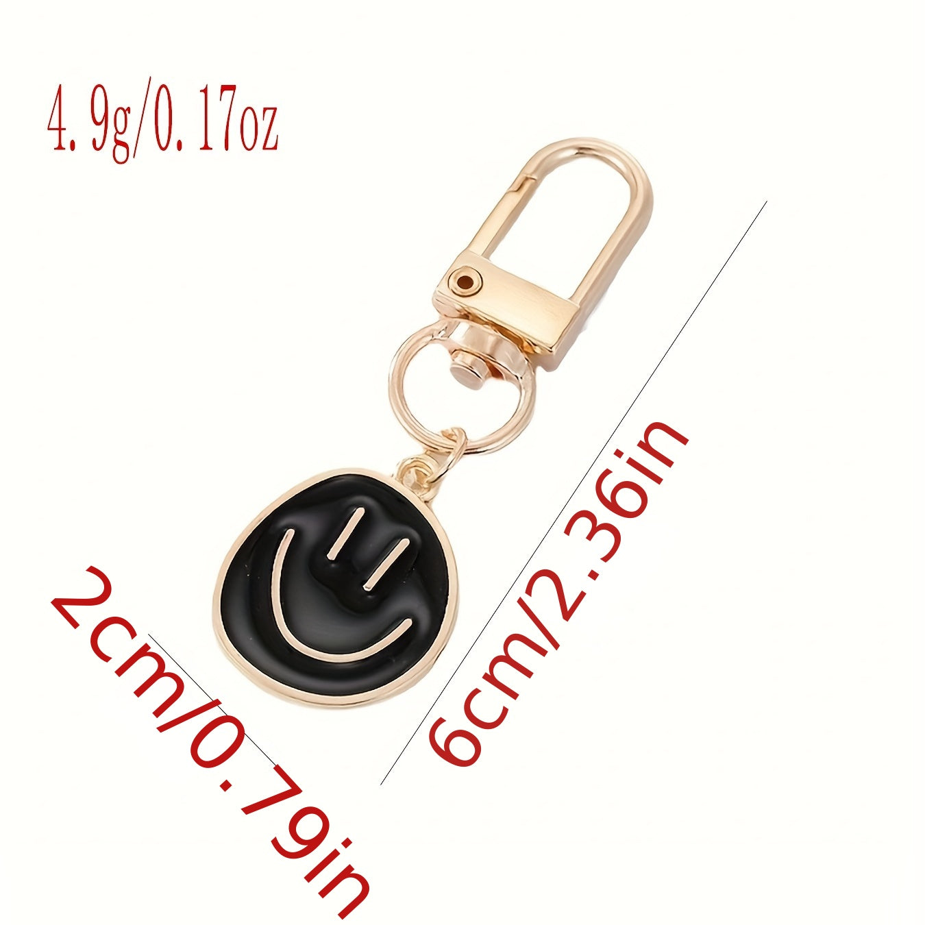 Cartoon Keychain Colorful Face Pendant Girl Heart Pendant