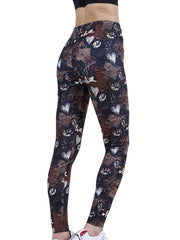 Floral Printed Yoga Pants High Waist Leggings