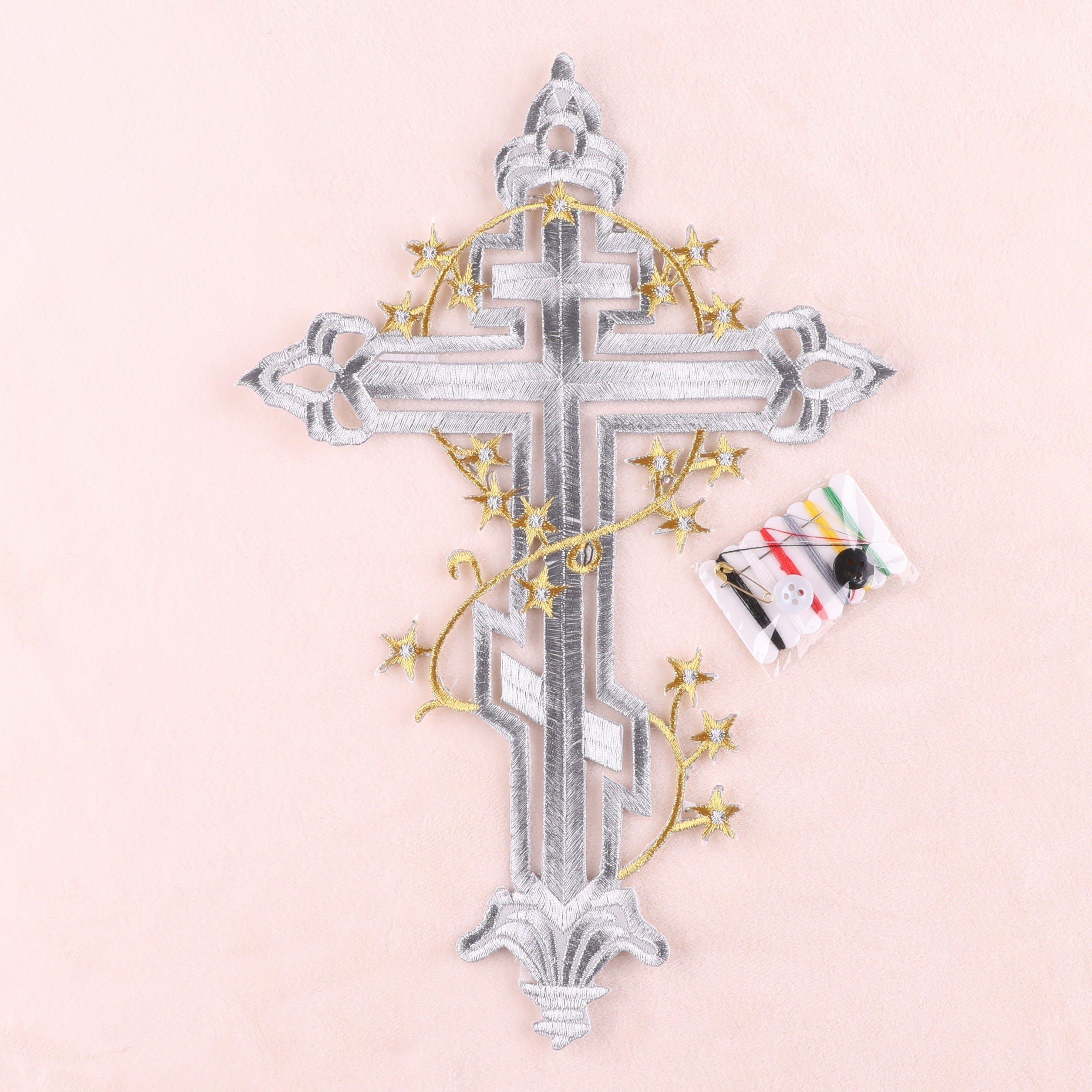 2pcs Silver Sword Patches DIY Iron on Model Cloth Stickers