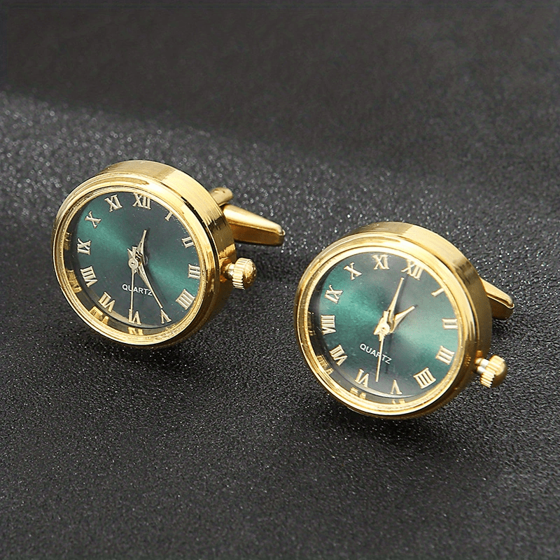 Men's Watch Cufflinks Rotating Clock Cufflinks Romantic Clothing Shirt Cufflinks