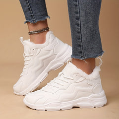 Women's Non-slip Medium Tube Snow Boots Thick Bottom Warm Sneakers