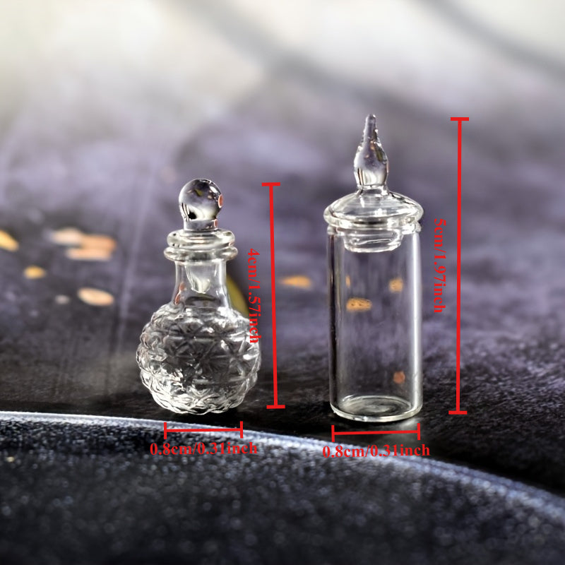 Mini Glass Jar Dollhouse Scene Storage Jar Model Glass Bottle Snack Jar