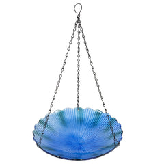 Glass Bird Feeder Bird Bath Outdoor Garden Decoration