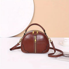 Leather Crossbody Bag Small Zipper Shoulder Purse