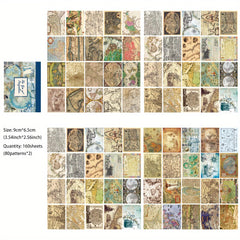 160 Sheets Vintage Navigation Map Scrapbook Paper