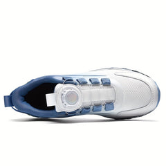 Men's Breathable Lace up Running Shoes with Rotate Button