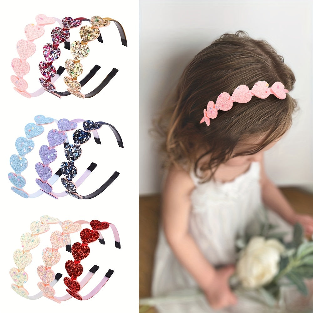 Heart Shape Mixed Headband Plastic Bundle Hairband for Baby Girls