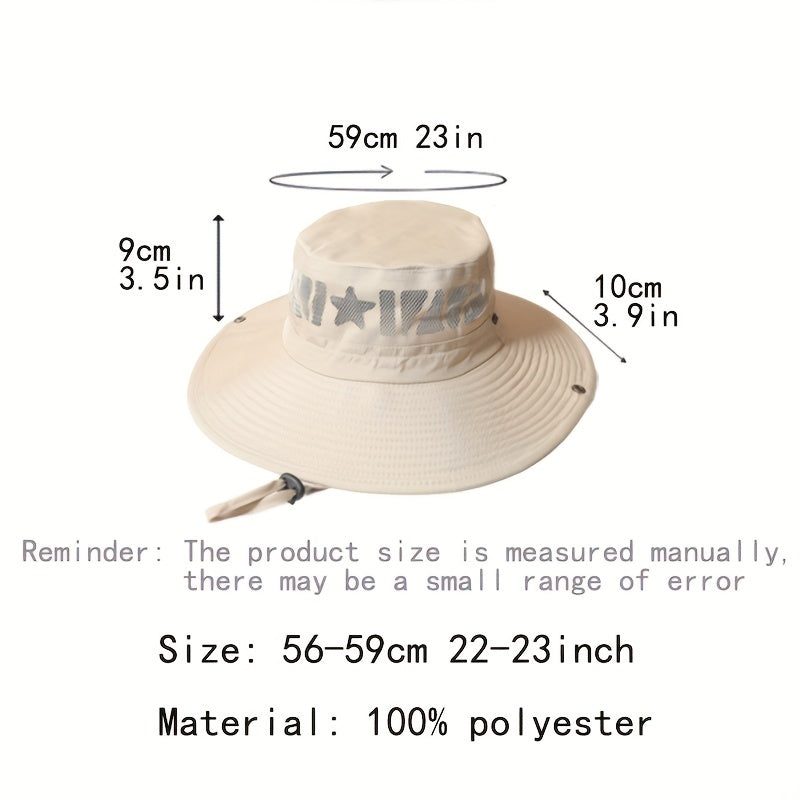Sun Hat Wide Brim Breathable Mesh UPF 50 Waterproof Fishing Hat