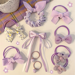 11pcs Bow Hair Ties Hair Bands Hair Accessories for Girls