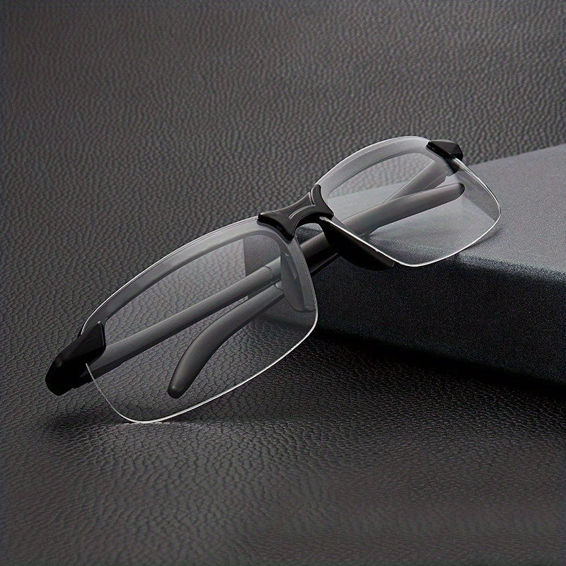 Y2K Rimless Wrap Sunglasses UV400 Outdoor Glasses with Box