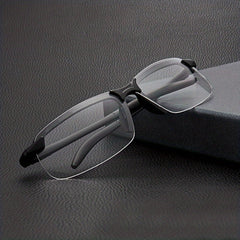 Y2K Rimless Wrap Sunglasses UV400 Outdoor Glasses with Box