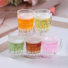 3pcs Resin Beer Cup DIY Keychain Decoration Kit