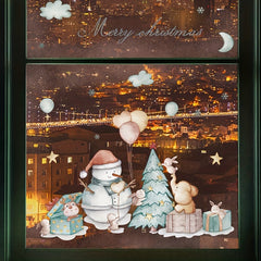 Christmas Cartoon Party Decoration Wall Sticker