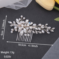 Faux Pearl Crystal Hair Comb Wedding Accessories
