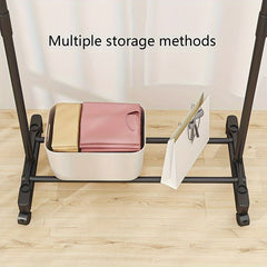 2 Layer Carbon Steel Coat Rack with Pulley Self Assembly Required