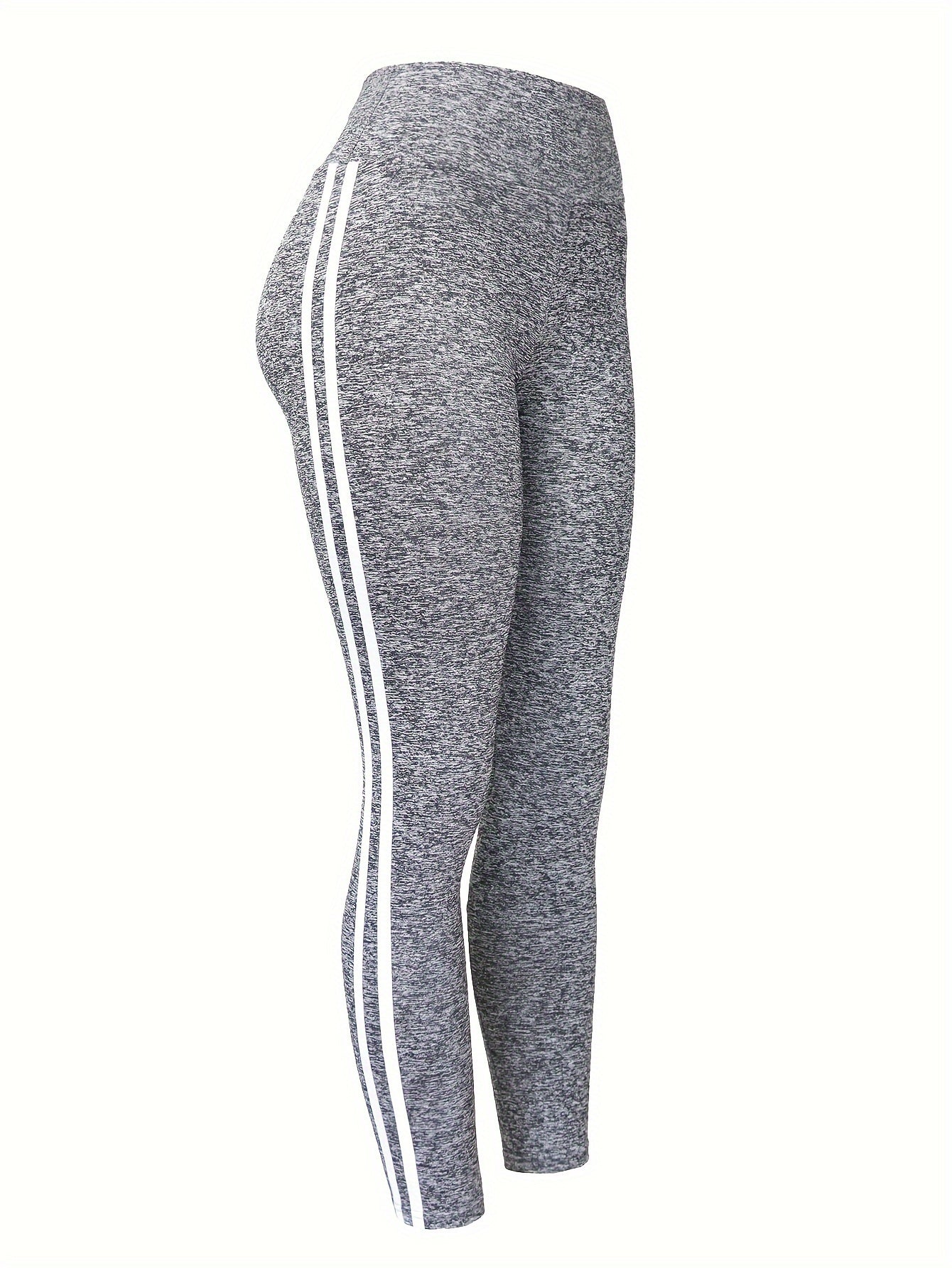 5pcs Stripe Side Yoga Leggings High Waist Fitness Workout Gym