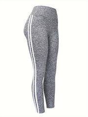 5pcs Stripe Side Yoga Leggings High Waist Fitness Workout Gym