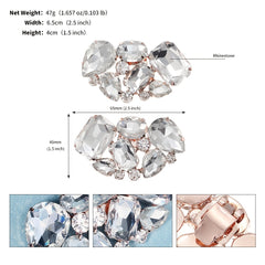 Rhinestone Shoe Clips Floral Shoe Buckle Wedding Party