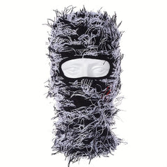 Unisex Thermal Knitted Hat with Full Face Covering for Outdoor Sports